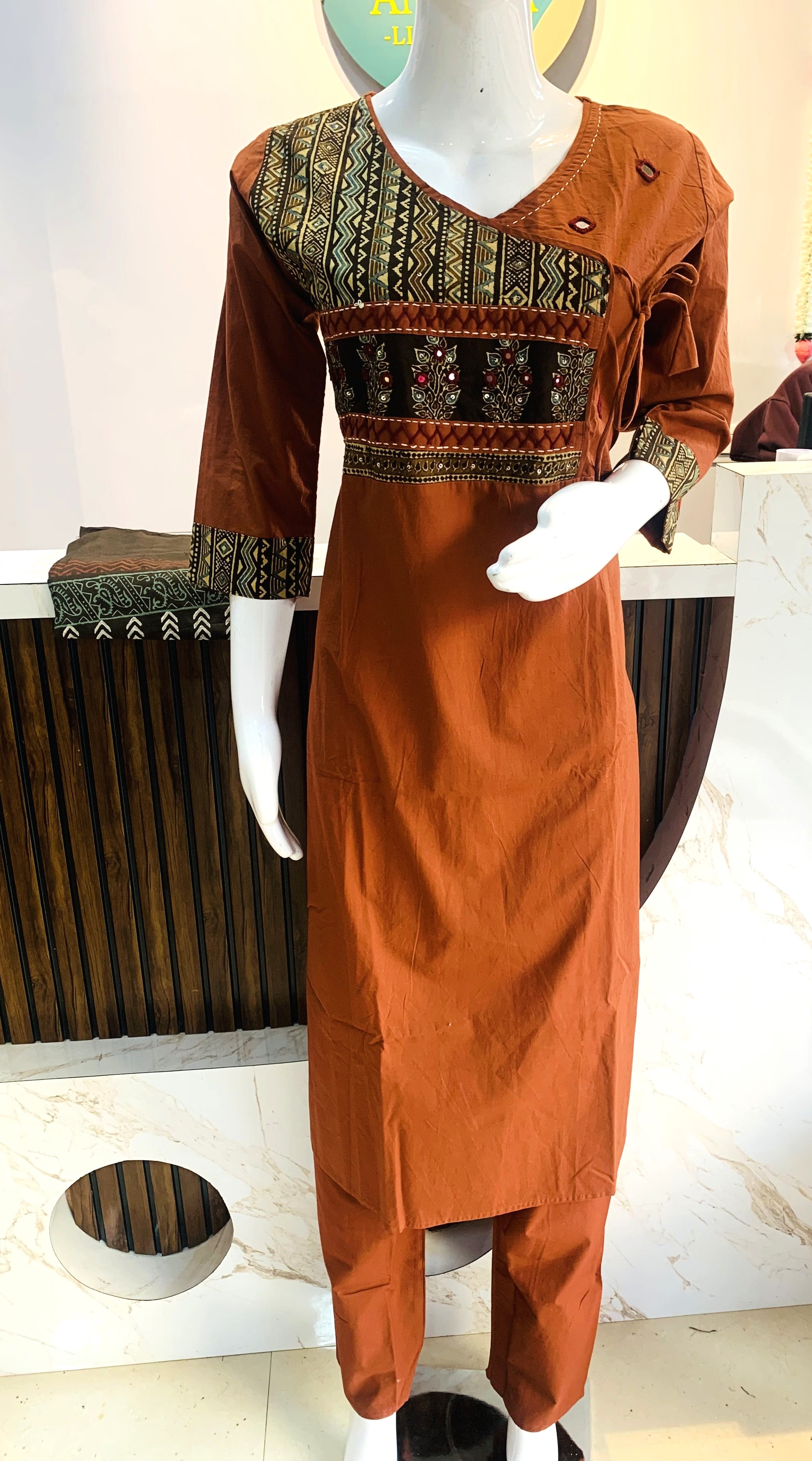 Heavy Cotton Tribal Print Suit Set