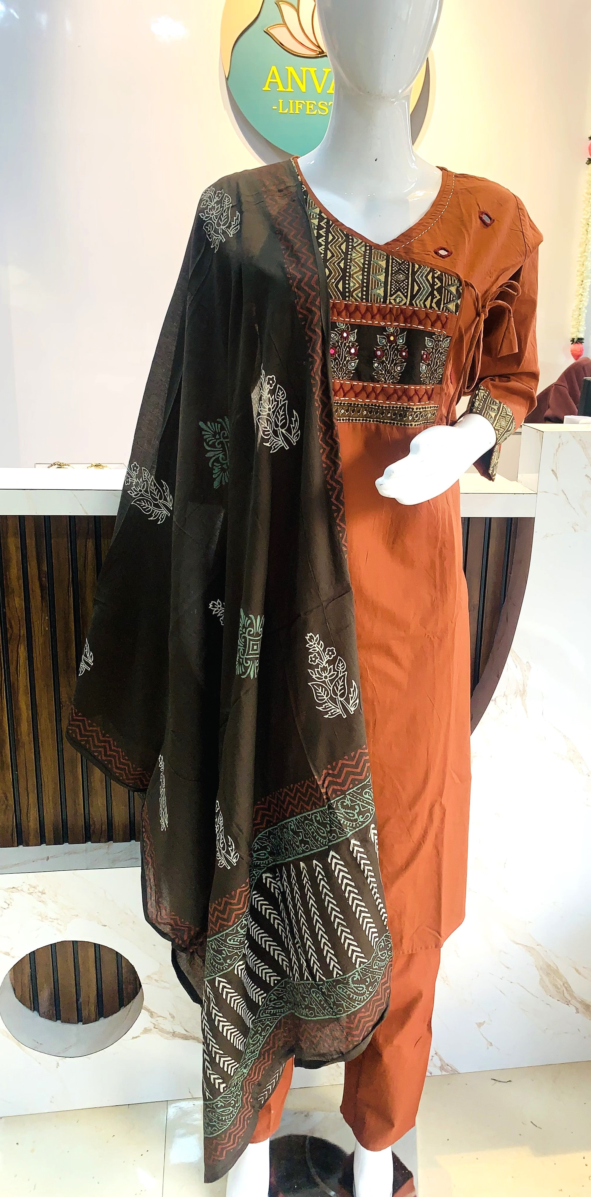 Heavy Cotton Tribal Print Suit Set