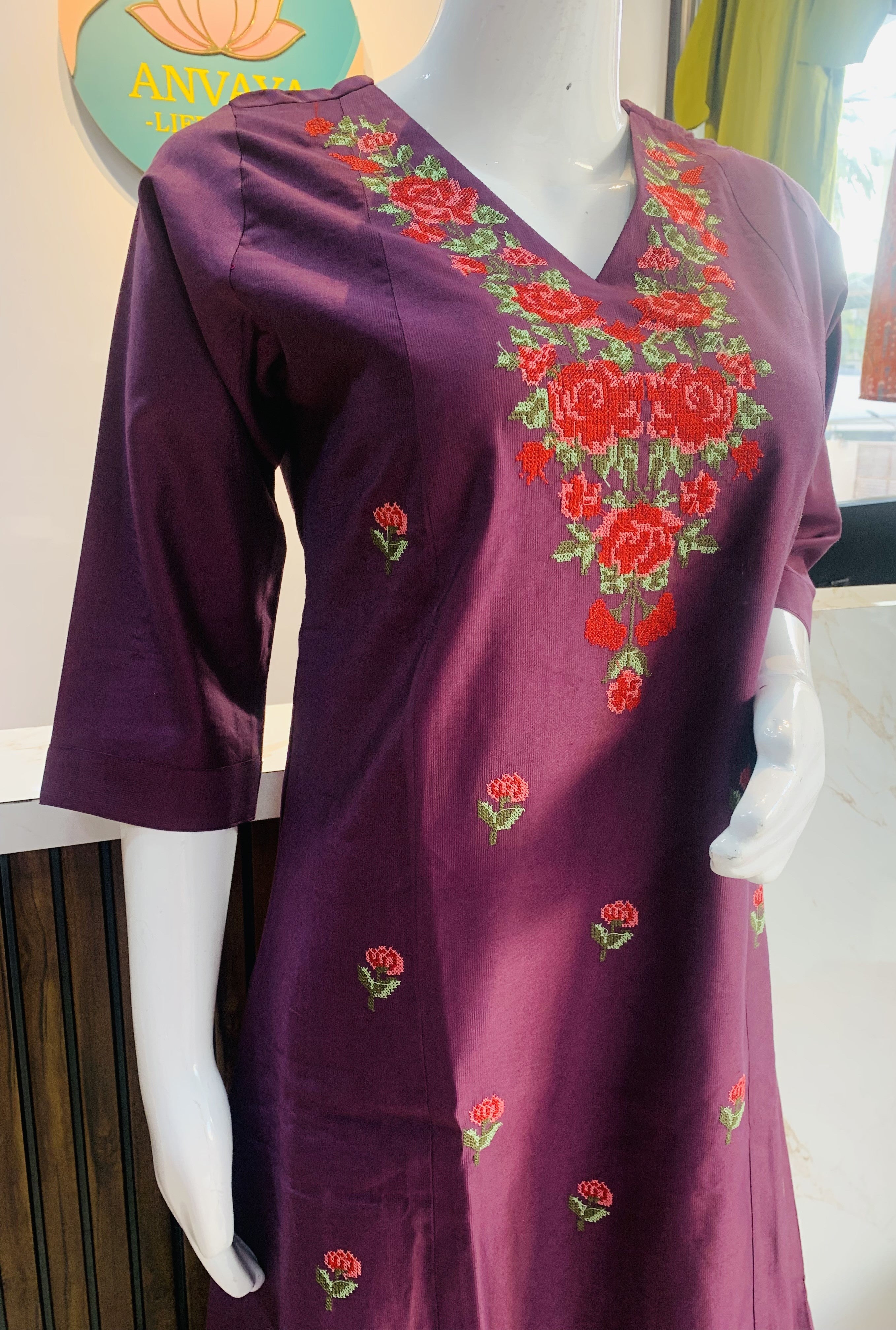 Embroidered Vatican Fabric Set